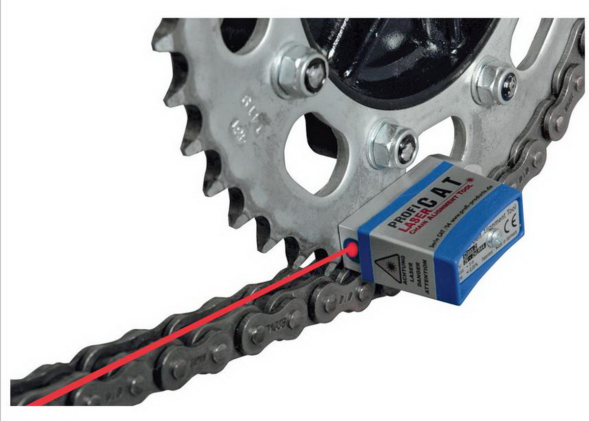 DCAT Kettenfluchttestgerät mit Punktlaser Kette ausrichten leicht gemacht PROFI eBay