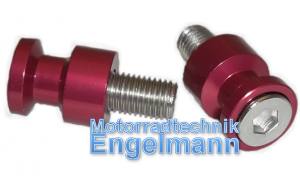 Motorrad Ständer Schwingen Aufnahme 8mm Honda Suzuki Alu rot eloxiert 2 Stück