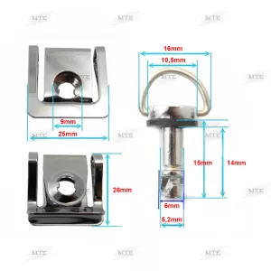 5x Schnellverschluss Silber 6 x 14 mm Dreh Bügel Verschluss Verkleidungen Motorrad