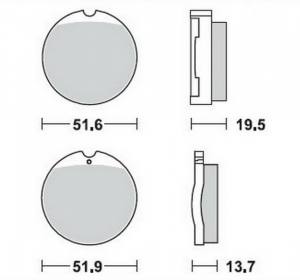 Bremsbeläge  Lucas TRW  MCB 035