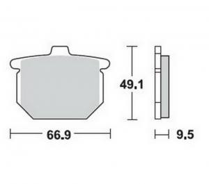 Bremsbelag Bremsklotz TRW MCB54 Standard Belag organisch mit Keramik-Underlayer MCB 054