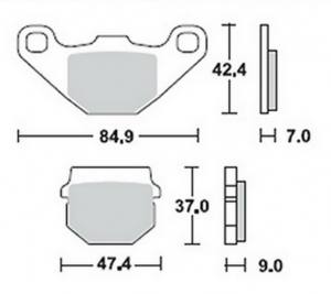 Bremsbeläge  Lucas TRW  MCB 519 SI