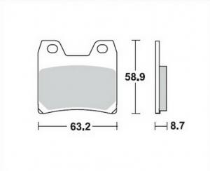 Bremsbeläge  Lucas TRW  MCB 725 SH