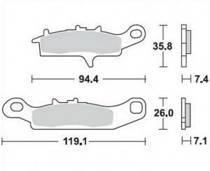 Bremsbeläge  Lucas TRW  MCB 757SI
