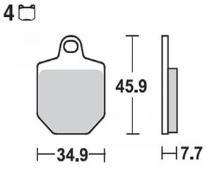 Bremsbeläge  Lucas TRW  MCB 794 SRQ TRQ