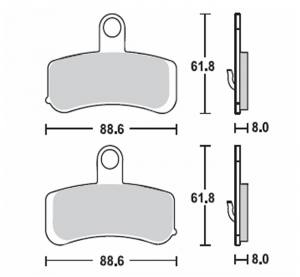 Bremsbeläge  Lucas TRW  MCB 813 SV
