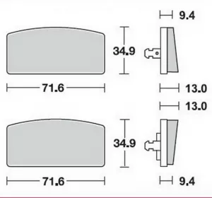 Bremsbelag Bremsklotz EBC FA022 FA22 organisch mit Aramid homologiert ECE R90