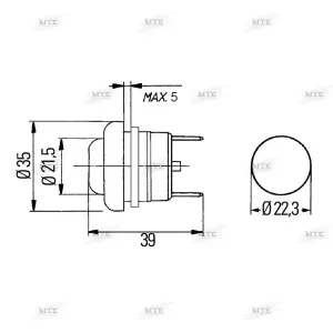 Hella Zündschalter Startschalter Druckbetätigung 12V 20A  6JF001571-041 IP54