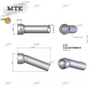 LeoVince Auspuff DB Killer Nr 31 SBK 307706801R für Yamaha Suzuki 48 mm