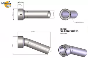 LeoVince Auspuff DB Killer Nr 32B SBK 307762801R Aprillia Yamaha Honda Suzuki