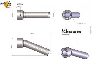 LeoVince Auspuff DB Killer Nr 33 SBK 307550801R für Yamaha Suzuki Honda 43 mm
