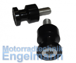 Motorrad Ständer Schwingen Aufnahme 6mm Yamaha Alu schwarz eloxiert 2 Stück