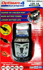 OptiMATE 4 Dual TM350 DIN Stecker Batterieladegerät tecMATE BMW Edition CANBUS