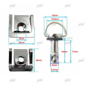 5x Schnellverschluss Silber 6 x 17 mm Dreh Bügel Verschluss Verkleidungen Motorrad