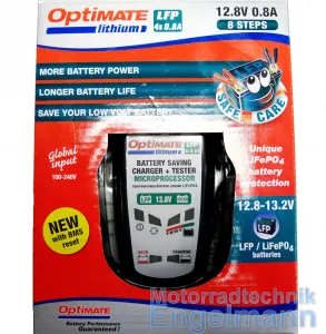 Tecmate Optimate  Lithium  0.8A TM-470 LiFePO4 Batterieladegerät