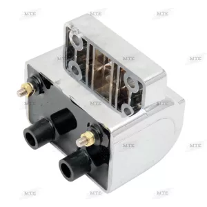 Zündspule Coil Dual Fire 3Ohm passend für Harley FL FLH FLS FXD XL silber/chrome ersetzt OEM 31614-83A