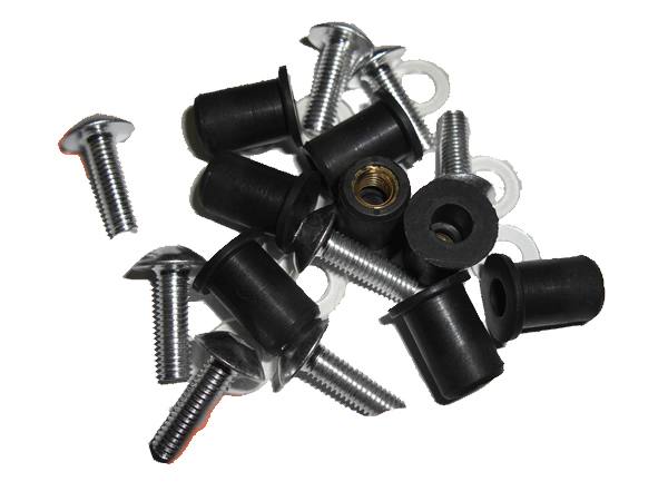 Verkleidungsschrauben M5x0.8 Stahl schwarz (5 Stück)