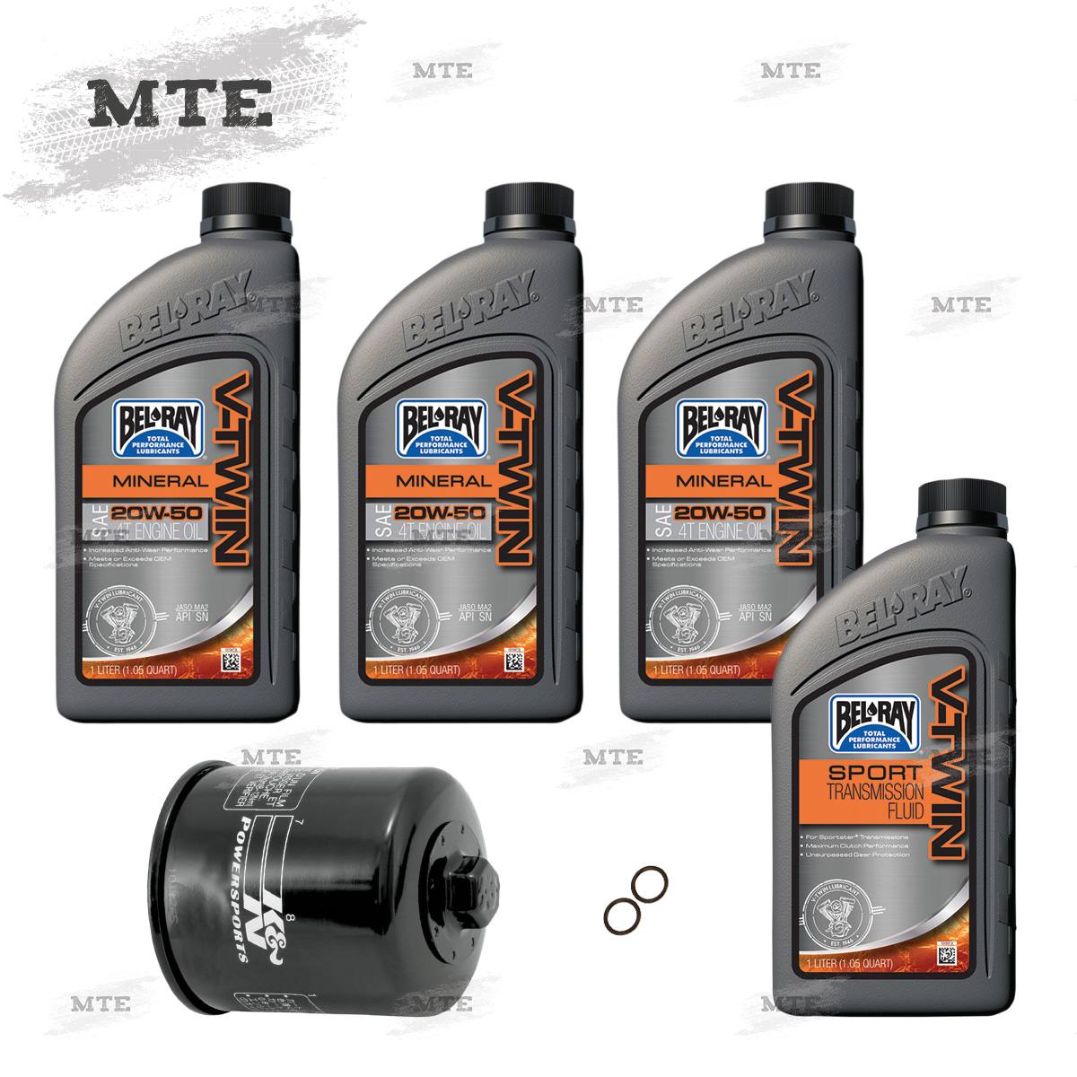 BEL RAY Mineralöl Für V-Twin Motoren – 20W50, 1 Liter, Ideal Für 4-Takt-Motorräder & Maschinen