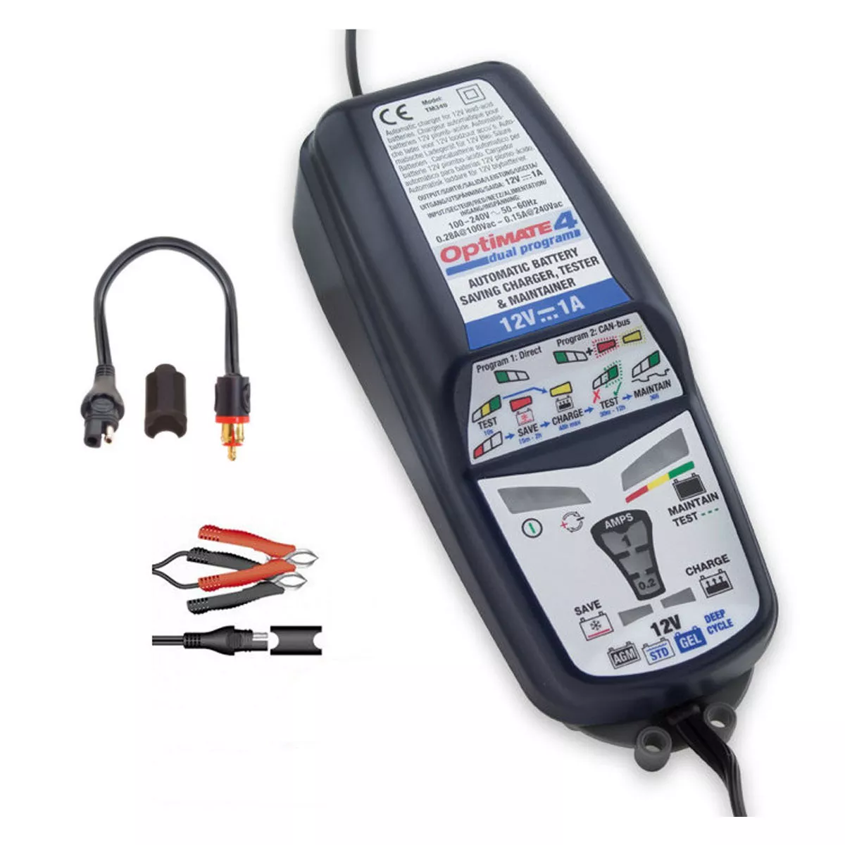 OptiMATE 4 Dual TM350 DIN Stecker Batterieladegerät tecMATE BMW Edition  CANBUS