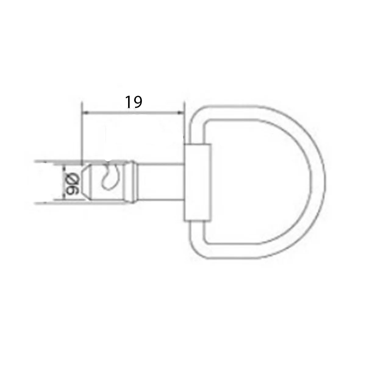 Schnellverschluss Silber 6 x 19 mm für Verkleidungen