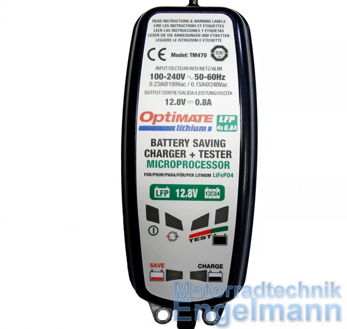 Tecmate Optimate TM-470 Batteroeladegerät Lithium