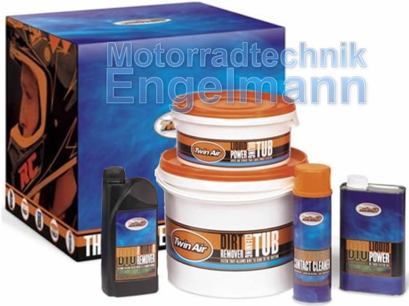 Twin Air Luftfilter Reinigungsset – 1 Liter Filteröl & 4 Liter Reiniger Inkl. Behälter & Handschuhe