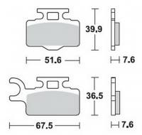 Bremsbeläge  Lucas TRW  MCB 714 SI