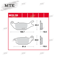Bremsbeläge  Lucas TRW  MCB738